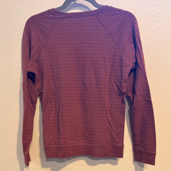 Marine Layer Reversible Raglan Long Sleeve Top Sz Small in Clay/Navy Stripe EUC - Picture 5 of 7